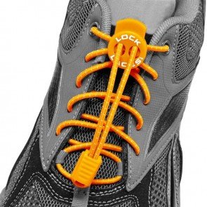Sports Marathon Running Elastic Locking shoe Laces Shoelaces Triathlon Orange 
